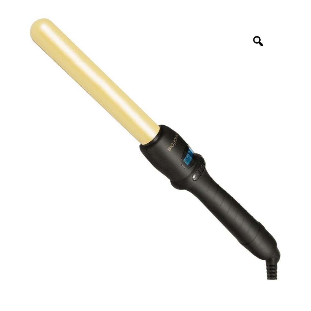 Bio Ionic Goldpro 1 Inch Styling Wand 24K Gold Ceramic Hair Curler Black new